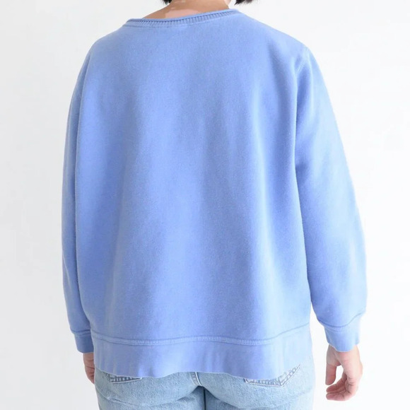 Vintage  Basic Editions Blue Embroidered Floral Christmas Crewneck Sweater M - Picture 3 of 12